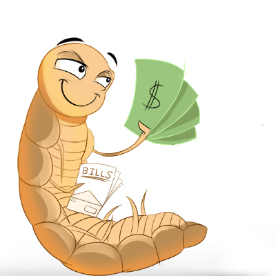 mealworm cartoon